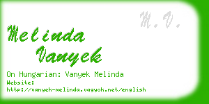 melinda vanyek business card